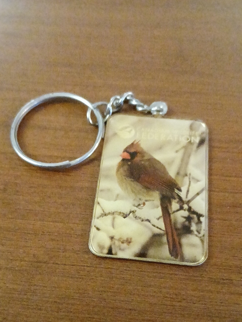 Vintage Canadian Wildlife Confederation Bird Keychain Accessory in Brown